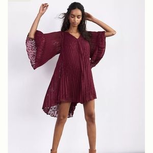 Anthropologie Toulon Pleated Mini Dress